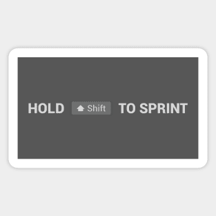 Sprint Button - PC Edition - Dark Sticker